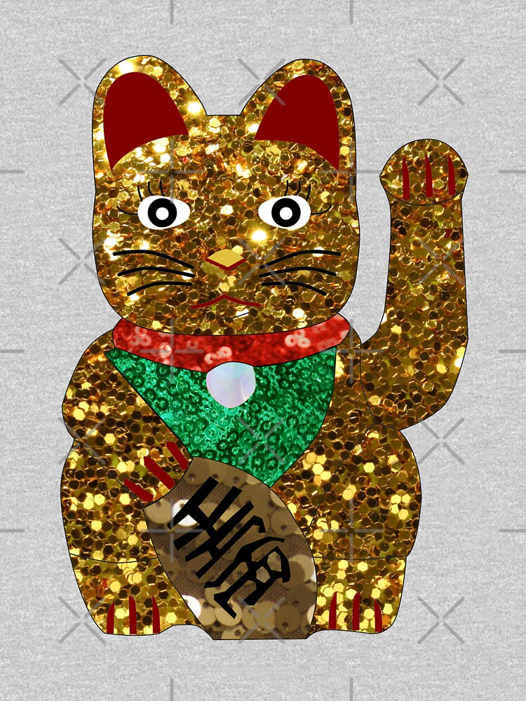 gold maneki neko cat by gossiprag