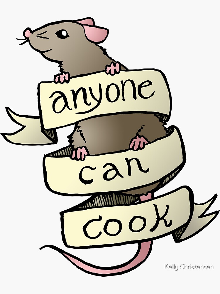 "Anyone Can Cook" Sticker for Sale by takohako Redbubble