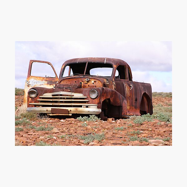 Old Chevy on Arcoona Station Photographic Print