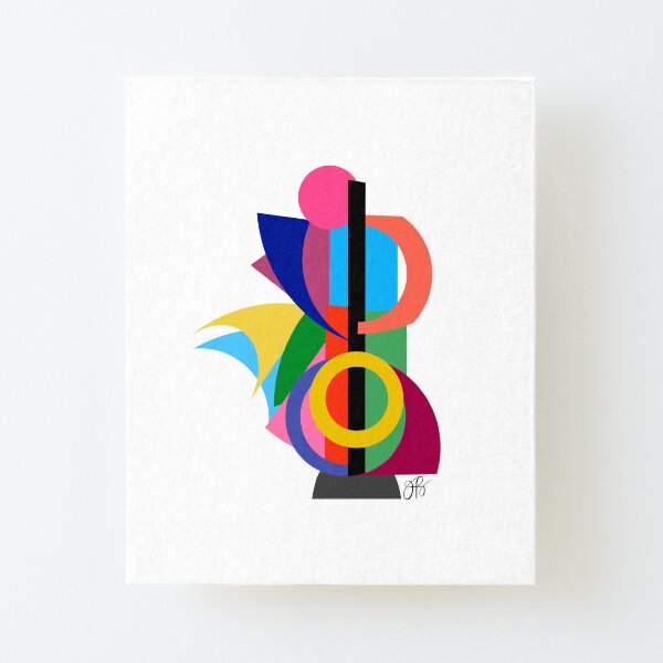 Abstract Cello Player Canvas Mounted Print