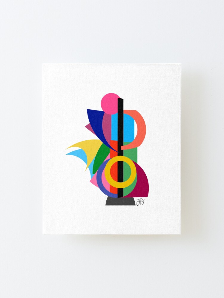 Alternate view of Abstract Cello Player Mounted Print