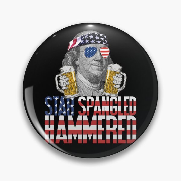 Artikelvorschau, Star Spangled gehämmert American Ben Franklin Bierliebhaber Shirt Gear entworfen und verkauft von DynamicDesign.