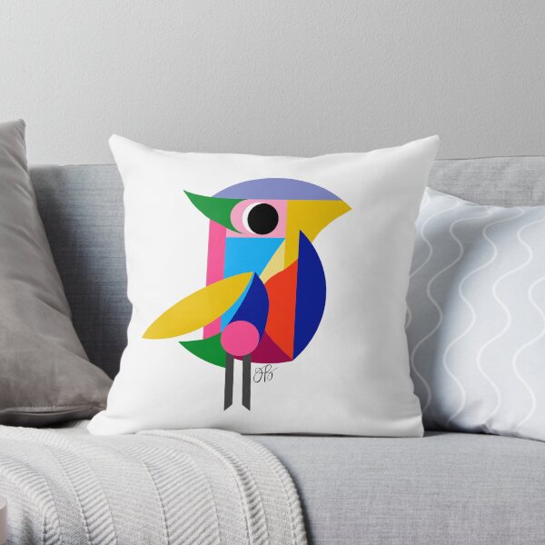 Abstract Bird Throw Pillow