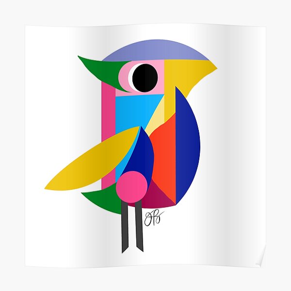 Abstract Bird Poster