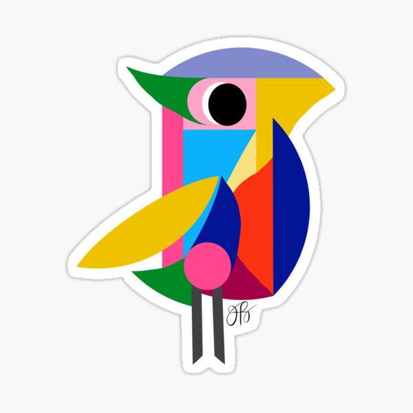 Abstract Bird Sticker