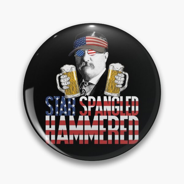 Artikelvorschau, Sterne Spangled gehämmert Teddy Roosevelt Bierliebhaber Shirt Gear entworfen und verkauft von DynamicDesign.