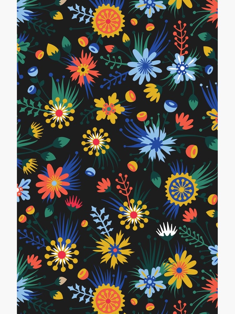 Thumbnail 4 of 4, Samsung Galaxy Phone Case, Midnight Flowers designed and sold by EleanorLutz.