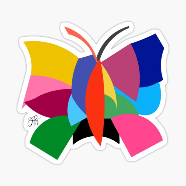 Abstract Butterfly Sticker