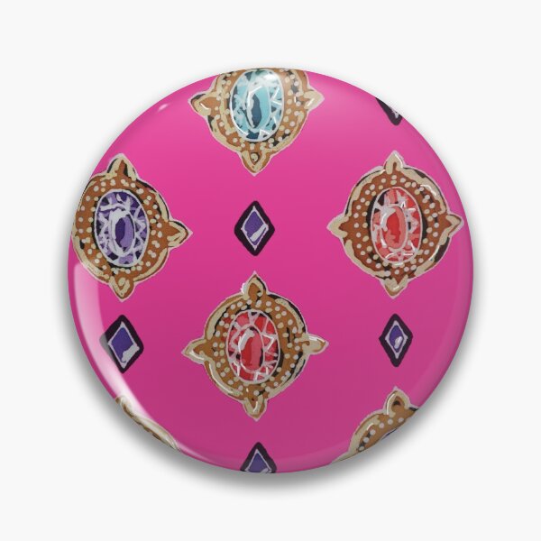 Item preview, Jewels in Foulard on Hot Pink designed and sold by Leslie Rogers Todder.