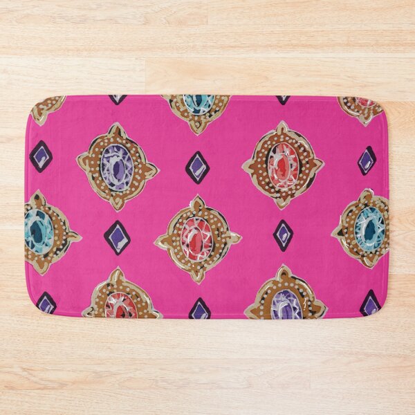 Item preview, Jewels in Foulard on Hot Pink designed and sold by Leslie Rogers Todder.
