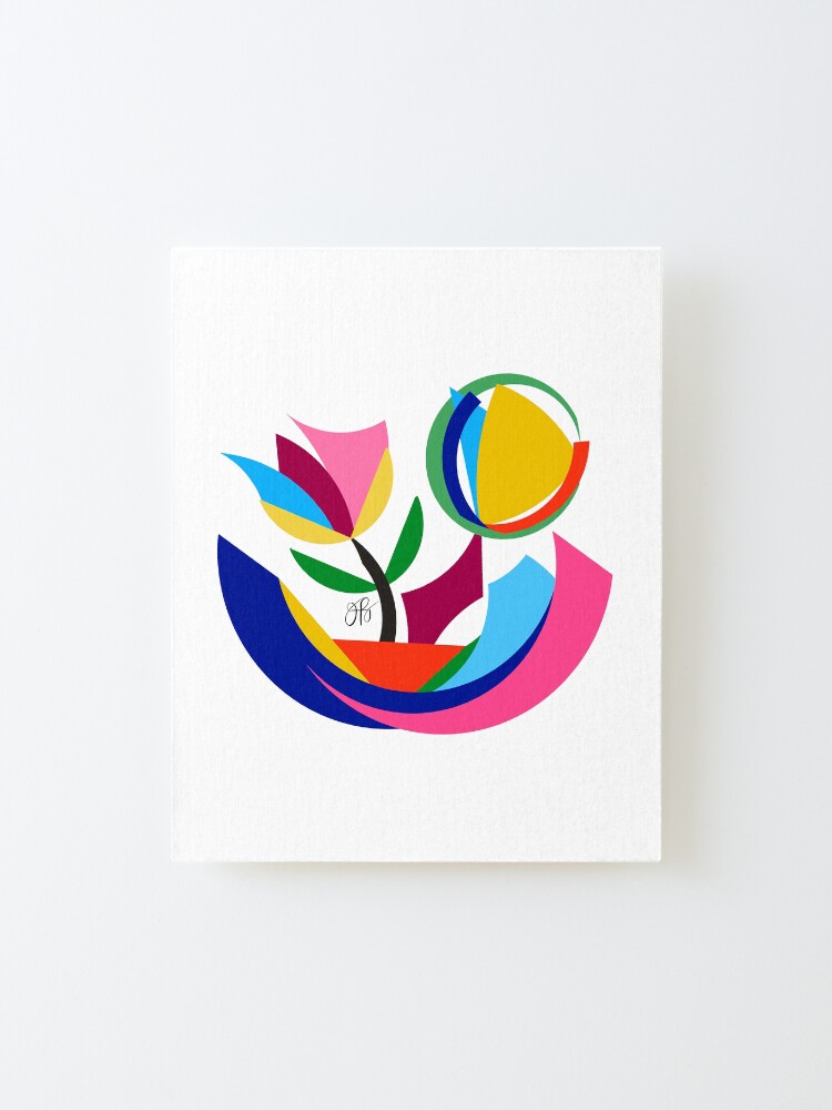 Alternate view of Abstract Flower Dish Mounted Print