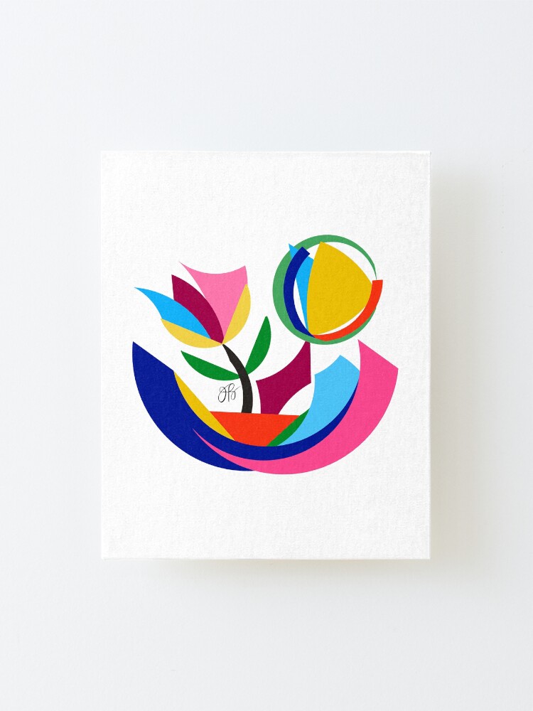 Alternate view of Abstract Flower Dish Mounted Print