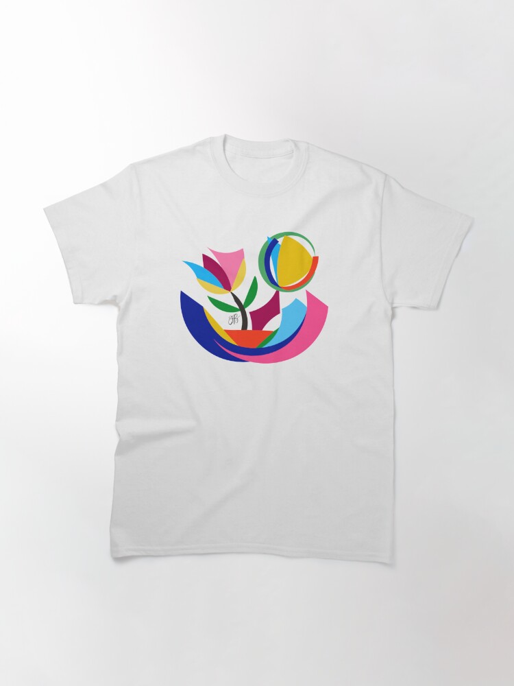 Alternate view of Abstract Flower Dish Classic T-Shirt