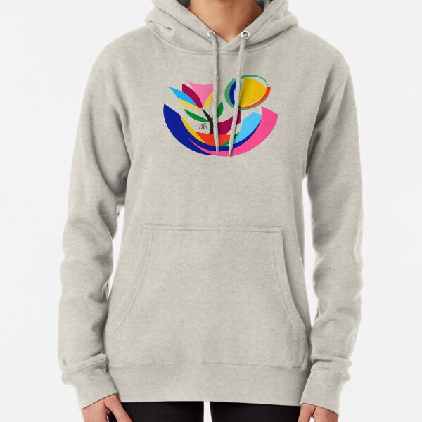 Abstract Flower Dish Pullover Hoodie