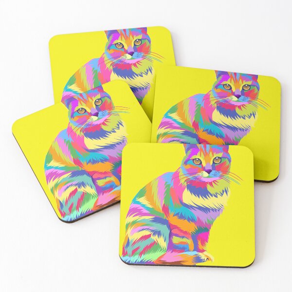 Item preview, Colorful cute cat sitting designed and sold by FadyaF.