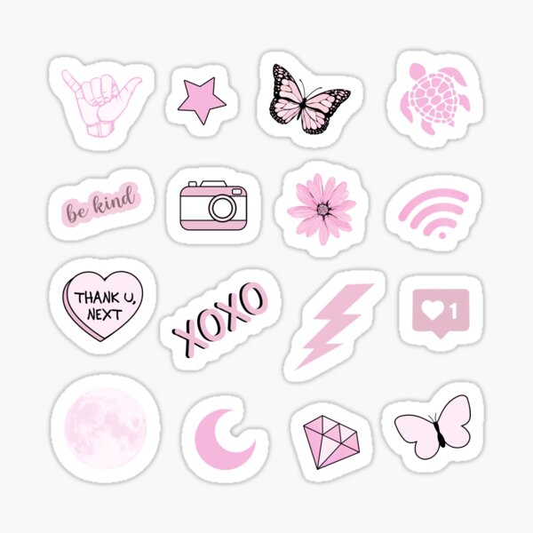 Pink aesthetic Sticker for Sale by OkihanaShop
