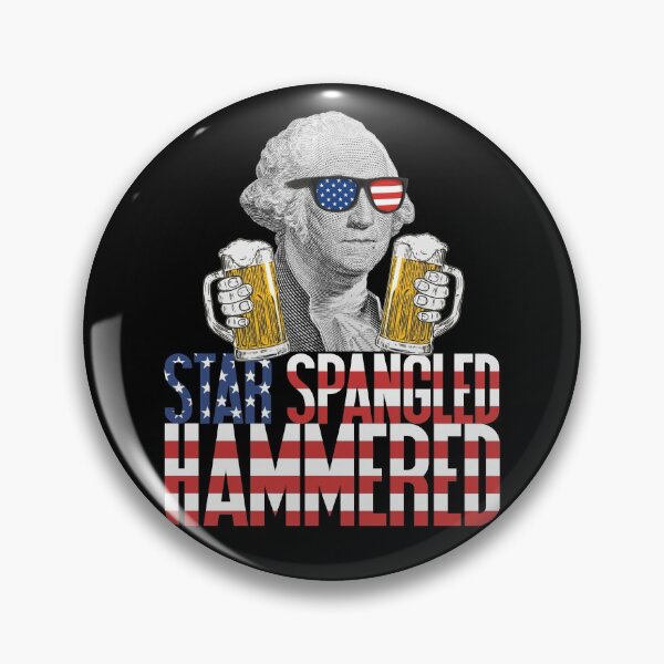 Artikelvorschau, Star Spangled gehämmert George Washington Bierliebhaber Shirt Gear entworfen und verkauft von DynamicDesign.