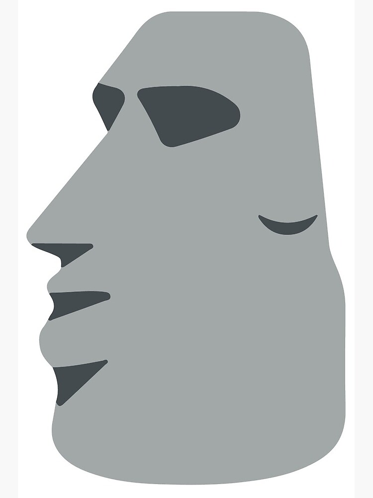 Moyai Moai Easter Island Head Emoji Art Board Print for Sale by donbass