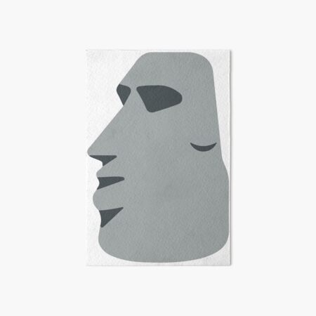 Moyai Moai Easter Island Head Emoji Art Board Print for Sale by donbass