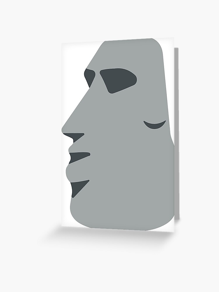 Moai Emoji Greeting Cards for Sale