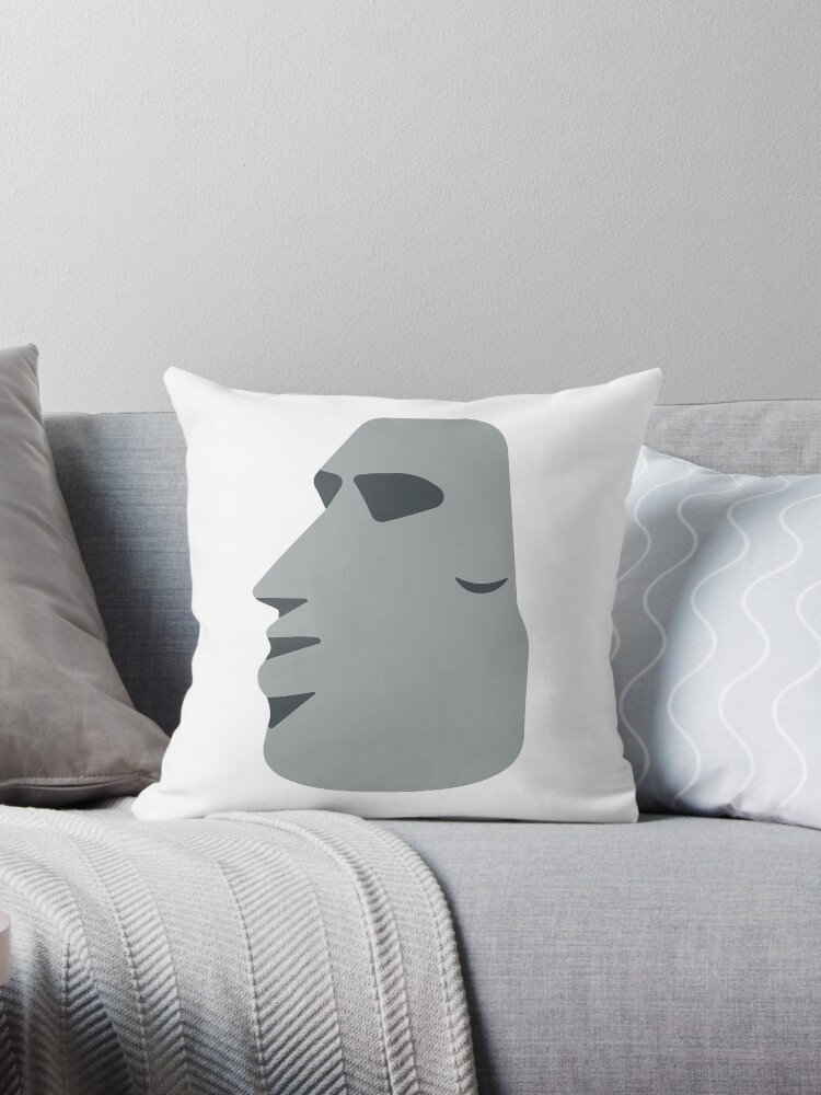 Moai - Moyai Emoji - Pillow