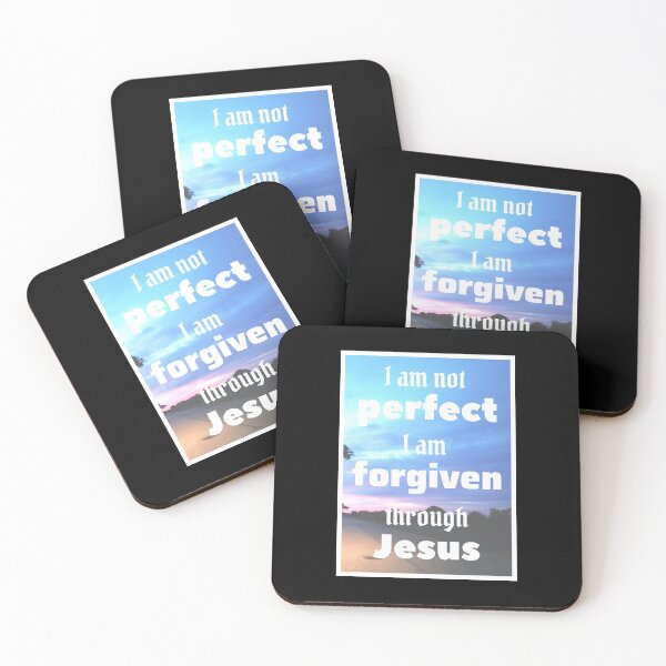 Item preview, I am not perfect I am forgiven through Jesus - with a beautiful sunrise seen in the background designed and sold by AnnaBBS.
