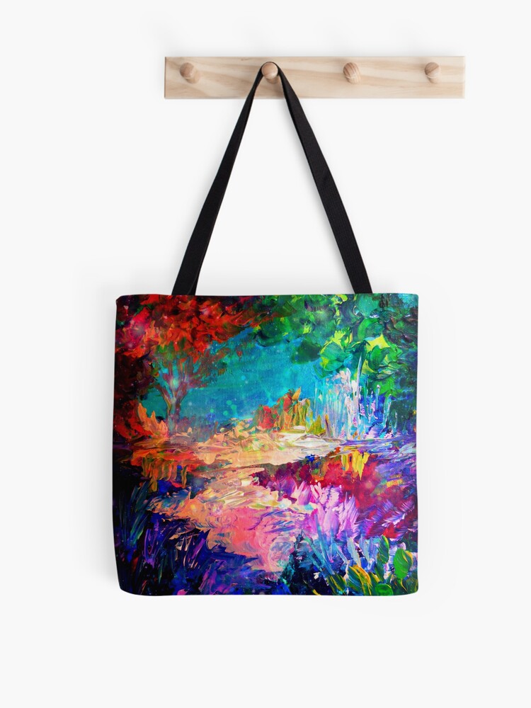 Soft Abstract Large Leaf Tote Bag by City Art