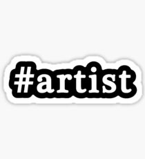 Artist - Hashtag - Black & White Sticker