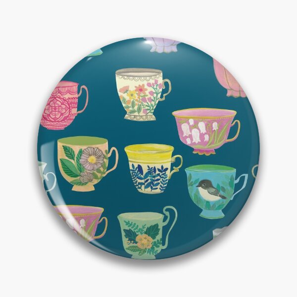 Item preview, Vintage Tea Cups {Prussian Blue} designed and sold by Cecilia Mok.