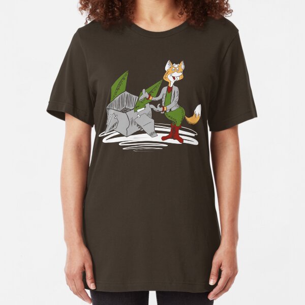 Starfox In Socks. Slim Fit T-Shirt