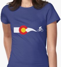 Colorado Flag Cyclist Women's Fitted T-Shirt