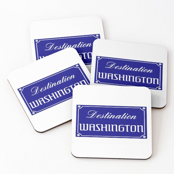 Item preview, Beautiful and cute illustration "Destination Washington" for vacation and travel gift as souvenir designed and sold by aromed2002.