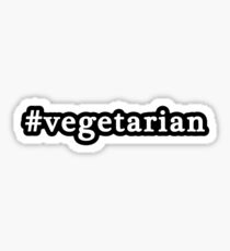 Vegetarian - Hashtag - Black & White Sticker
