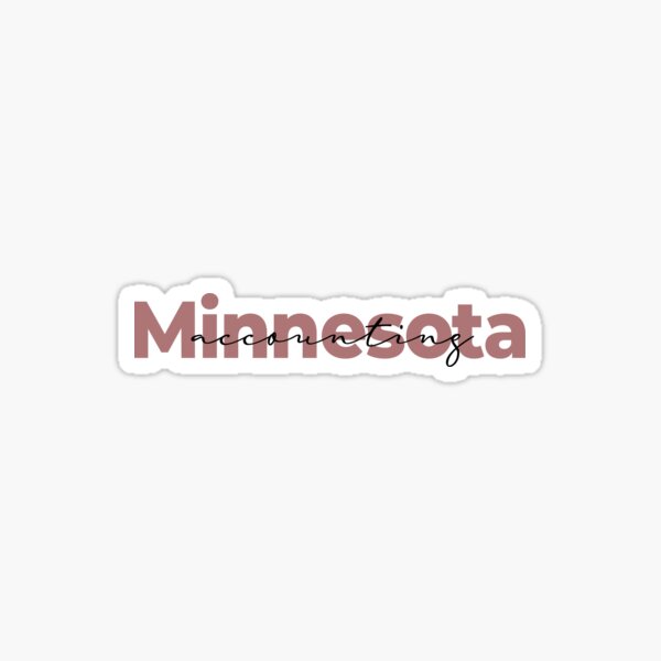 "Minnesota Accounting Major" Sticker for Sale by westcoast02 Redbubble