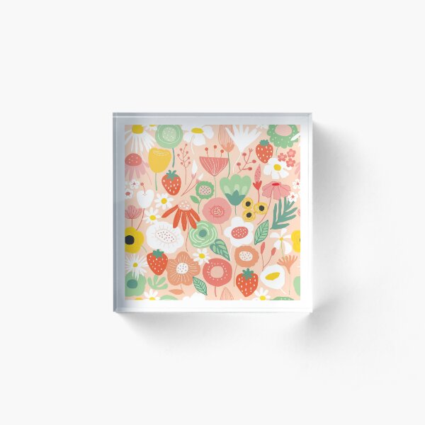 Midsummer floral bliss Acrylic Block