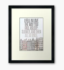 The Way You Fall Asleep Framed Print
