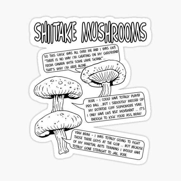 "Shiitake Mushrooms" Sticker by ZugArt | Redbubble