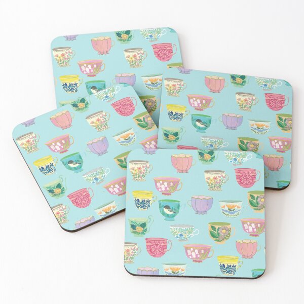 Item preview, Vintage Tea Cups {Soft Blue} designed and sold by Cecilia Mok.