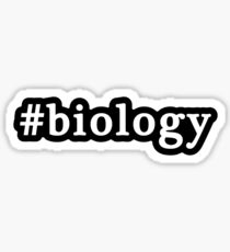 Biology - Hashtag - Black & White Sticker