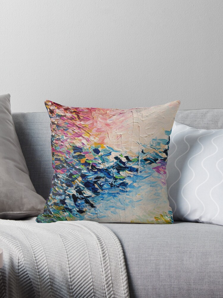 Throw Pillow, Abstract Pillow, Art Pillow, Colorful Pillow Case