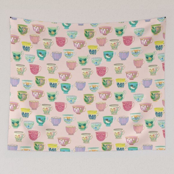 Item preview, Vintage Tea Cups {Soft Pink} designed and sold by Cecilia Mok.