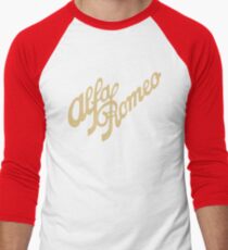 Alfa Romeo script in GOLD Men's Baseball ¾ T-Shirt