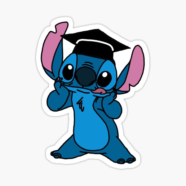 "Stitch Wearing Grad Cap" Sticker for Sale by Mmk296 Redbubble