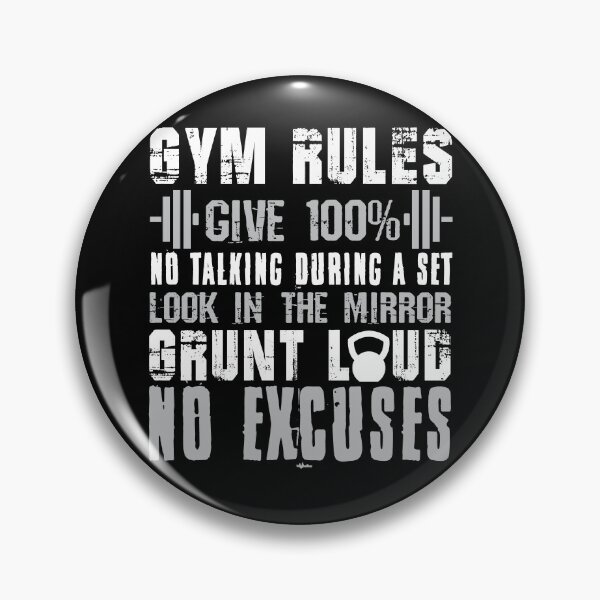 Item preview, Funny Gym Rules Give 100% No Talking Grunt Loud No Excuses Shirt Gear designed and sold by DynamicDesign.