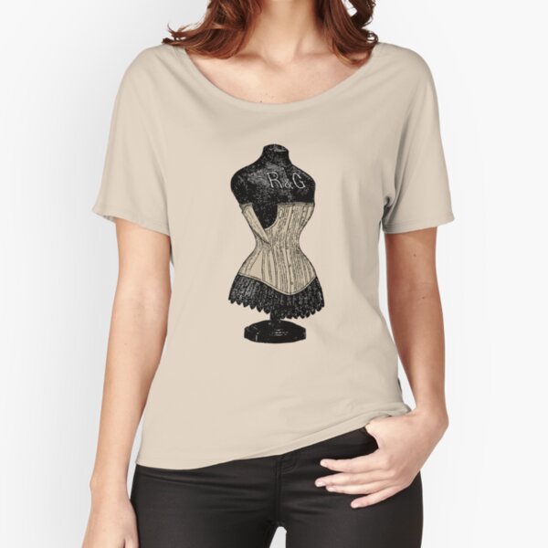 Vintage Corset | Victorian Corset | Corset on Dress Form | Relaxed Fit T-Shirt