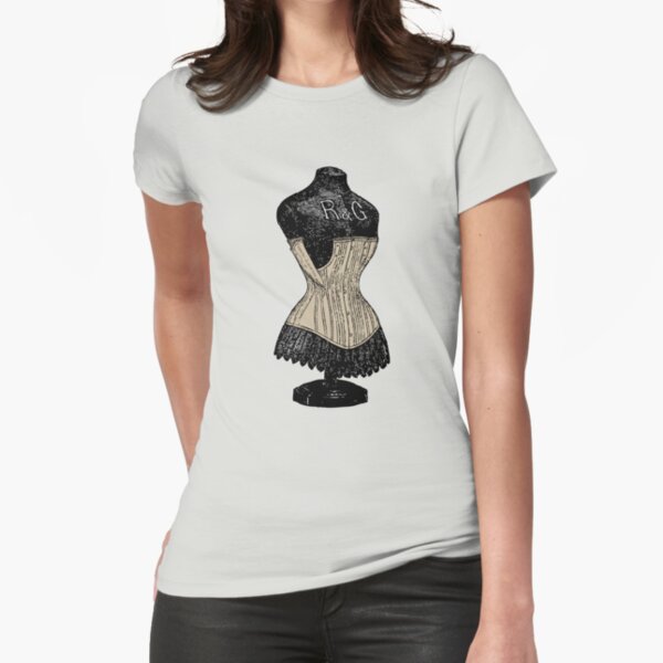 Vintage Corset | Victorian Corset | Corset on Dress Form | Fitted T-Shirt
