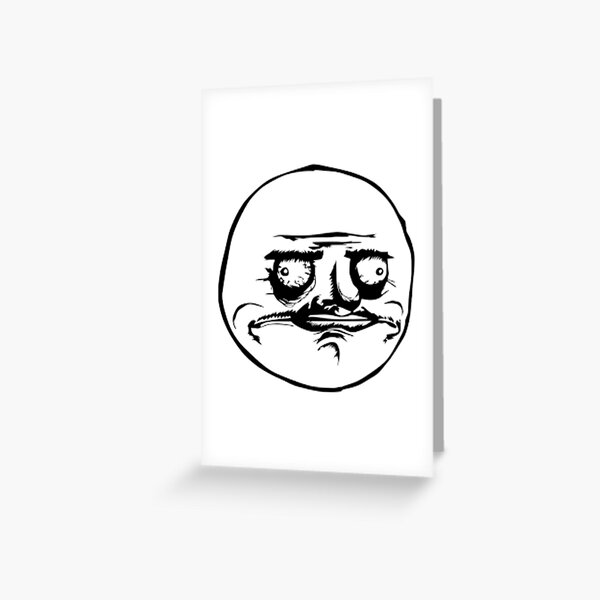 Sad Troll Face Greeting Cards for Sale