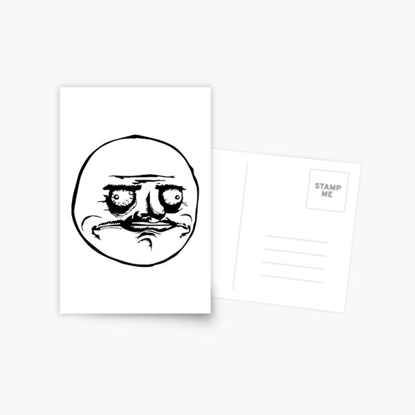 Angry Troll Face Social Media Postcard for Sale by Steelpaulo