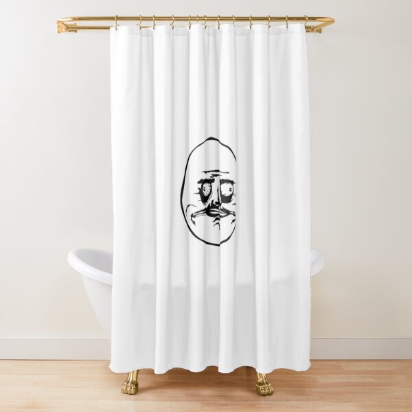 Troll Face Shower Curtains Redbubble - sprite cry troll mask roblox