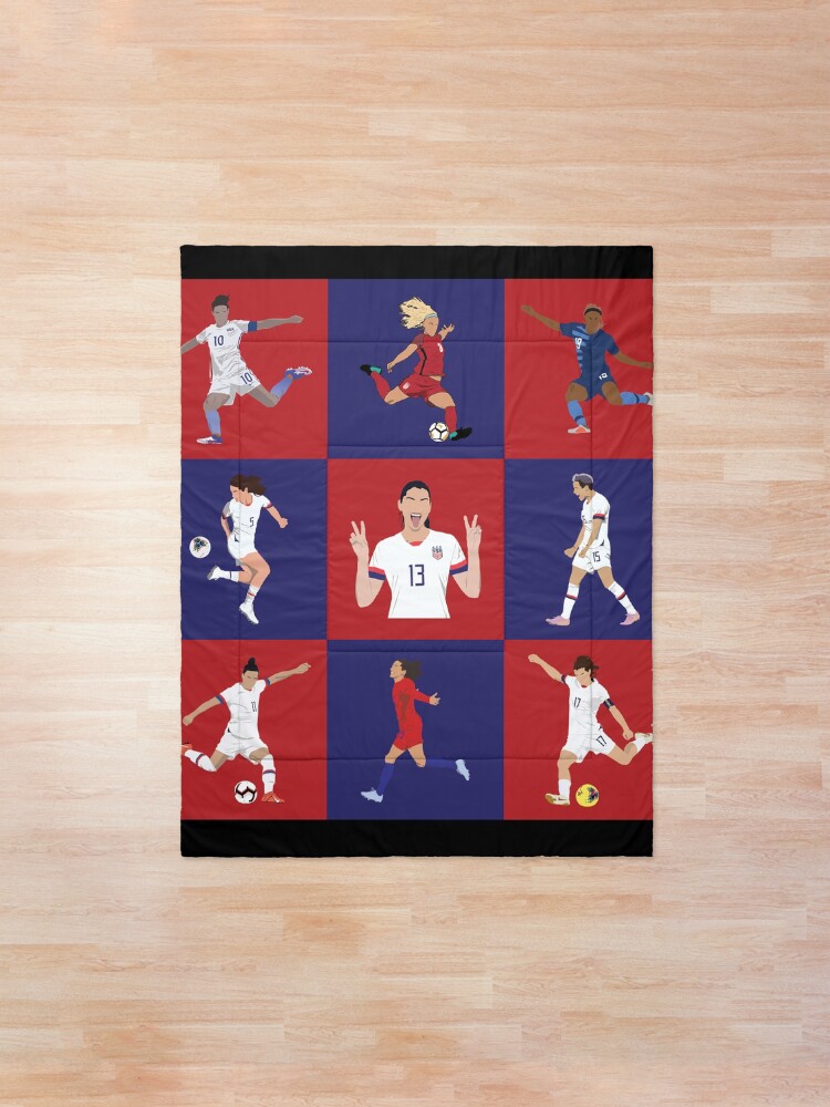 Alternate view of USWNT Players Brady Bunch Style Comforter